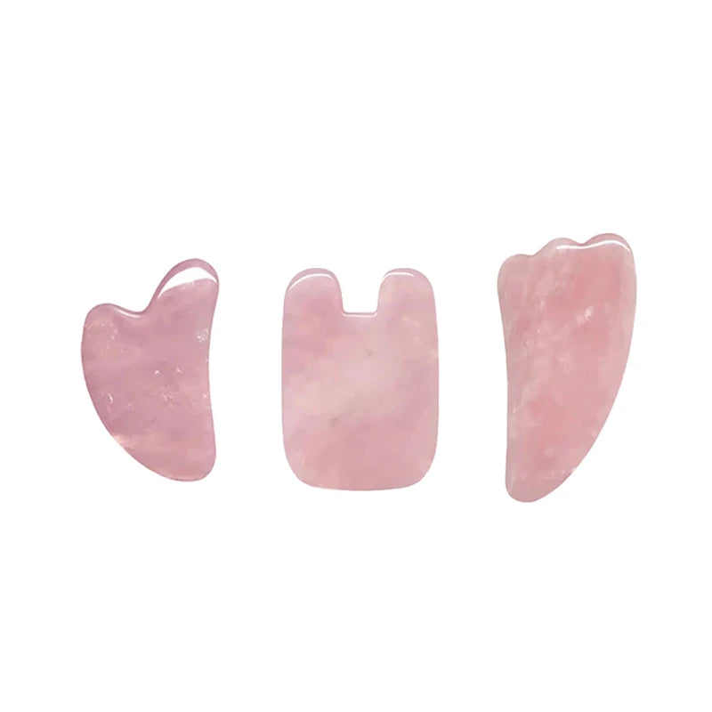Rouleau de Massage Gua Sha en Quartz Rose Naturel - Éclat et Sérénité