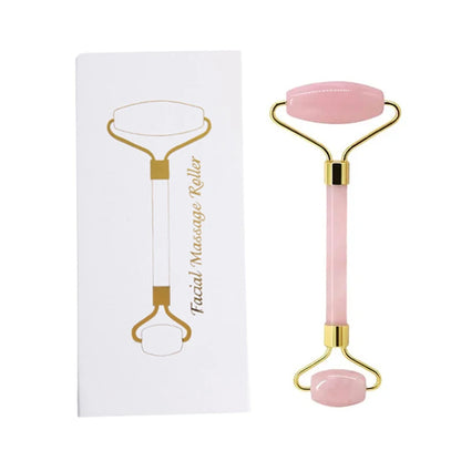 Rouleau de Massage Gua Sha en Quartz Rose Naturel - Éclat et Sérénité