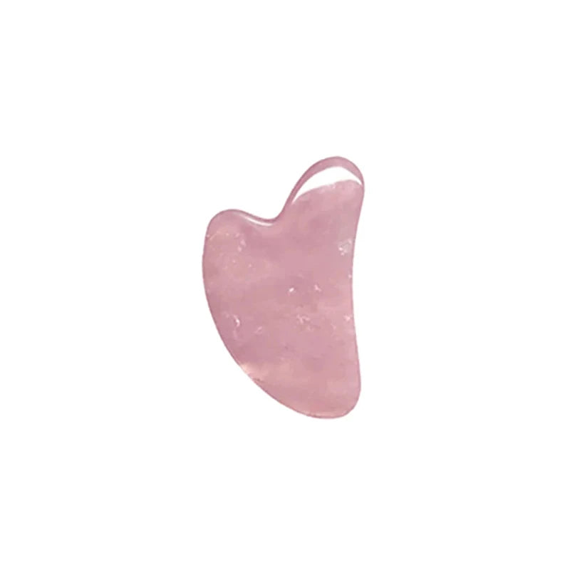 Rouleau de Massage Gua Sha en Quartz Rose Naturel - Éclat et Sérénité